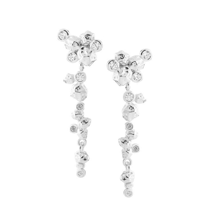 Billede af Aqua Dulce Darling Rock Big øreringe sølv m. cz