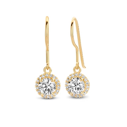 Billede af Spirit Icons Romance ørebøjler sølv forgyldt