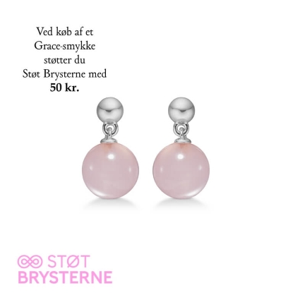 Billede af *Mads Z "Grace" øreringe sølv - Støt Brysterne kampagne