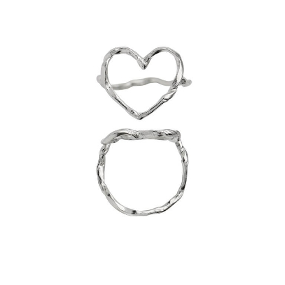 Billede af STINE A Funky Heart ring sølv (str 48-60)