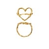 Billede af *STINE A Funky Heart ring forgyldt sølv (str. 60)