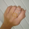 Billede af *STINE A Funky Heart ring forgyldt sølv (str. 60)