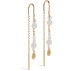 Billede af ENAMEL Copenhagen Sofia White and Pearls øreringe forgyldt sølv m. cz og fvp