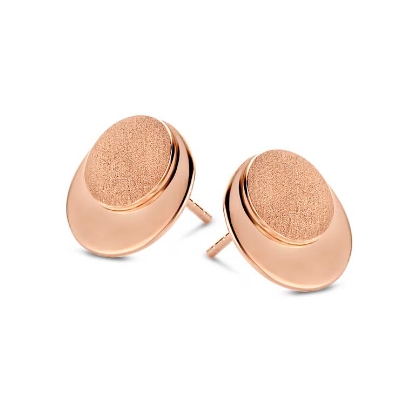 Billede af *Spirit Icons Luna ørestikker rosaforgyldt sølv