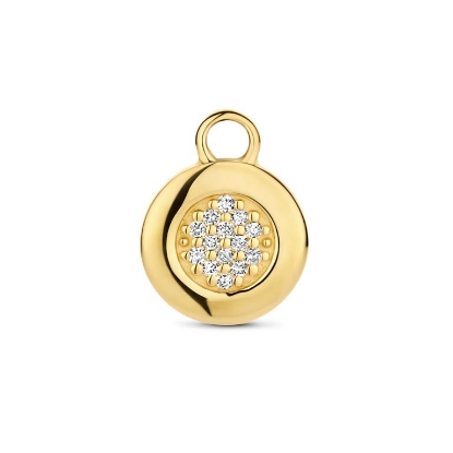Billede af Spirit Icons Gaia Drop vedhæng til hoops 14 karat guld med 0,042 ct. w/vs.
