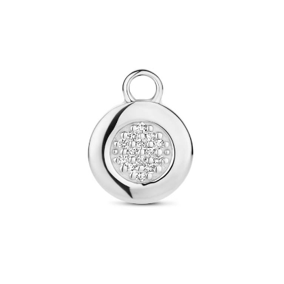 Billede af Spirit Icons Gaia Drop vedhæng til hoops 14 karat hvidguld med 0,042 ct. w/vs.