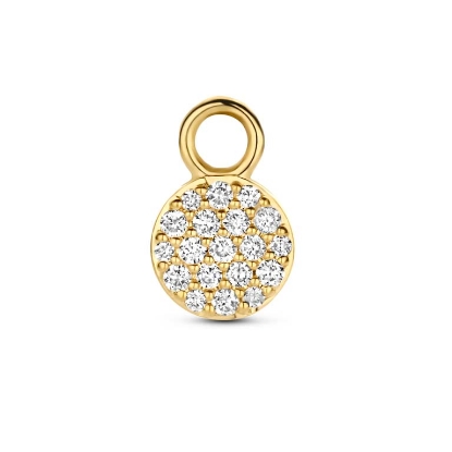 Billede af Spirit Icons Mini Drop vedhæng til hoops 14 karat guld med 0,083 ct. w/vs.