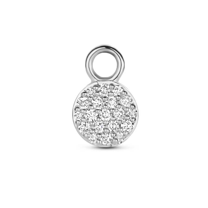 Billede af Spirit Icons Mini Drop vedhæng til hoops 14 karat hvidguld med 0,083 ct. w/vs.