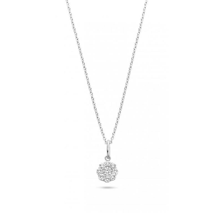 Billede af Spirit Icons Vanity halskæde 14 karat hvidguld med 0,34 ct. w/vs pavé 42-45 cm.  