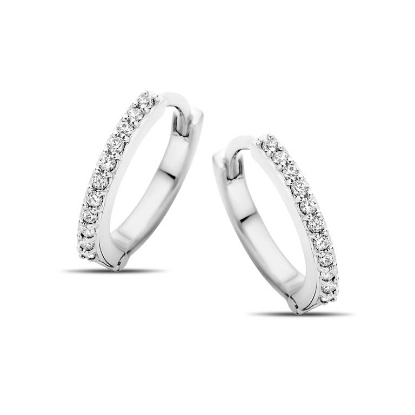 Billede af Spirit Icons Passion creoler (XS) sølv zirkoniasten