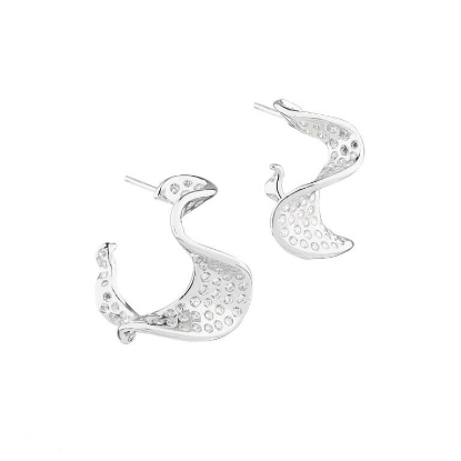 Billede af Aqua Dulce Darling Rhumba øreringe sølv m. cz (25 mm)