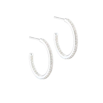 Billede af Aqua Dulce Daphne Medium øreringe sølv m. cz