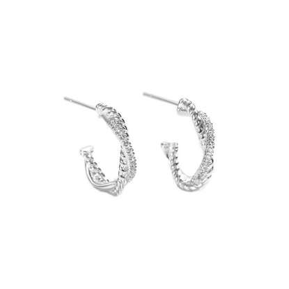 Billede af Aqua Dulce Twisted Darling øreringe sølv