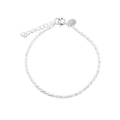 Billede af Aqua Dulce Rope armbånd sølv (17 + 3 cm)