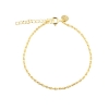 Billede af Aqua Dulce Rope armbånd forgyldt sølv (17 + 3 cm)