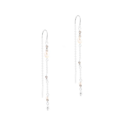 Billede af Aqua Dulce Coast Smokey øreringe sølv m. fvp