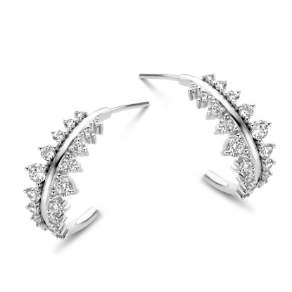 Billede af Spirit Icons Empress øreringe sølv m. cz