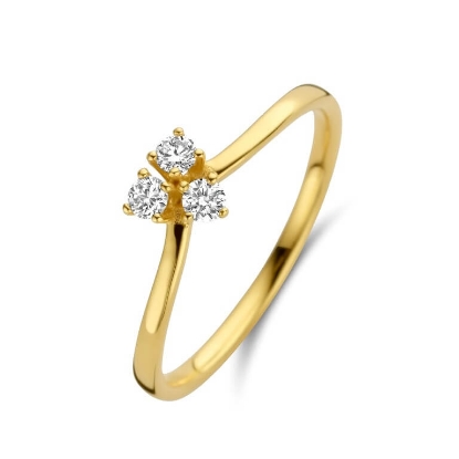 Billede af Spirit Icons Juliet ring 14 karat guld m. 0,18 ct. w/vs (str. 48-60)