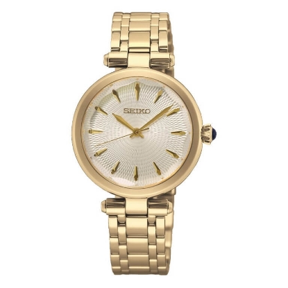 Billede af Seiko Classic dameur stål gulddoublé 30mm 5bar