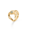 Billede af *Studio Z "Lunar" ring forgyldt sølv m. grøn cz (str. 56)