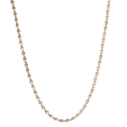 Billede af Aqua Dulce Darling Denise halskæde forgyldt sølv m. cz (42 + 3 cm)