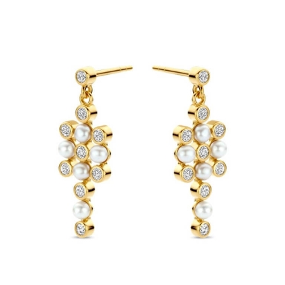 Billede af Spirit Icons Alison Hanger øreringe forgyldt sølv m. fvp + cz