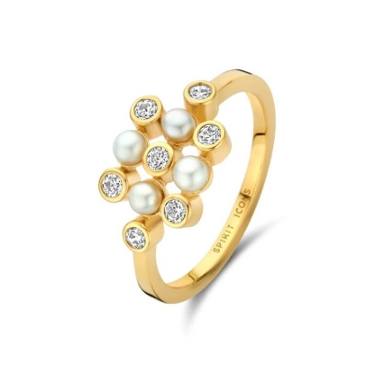 Billede af Spirit Icons Alison ring forgyldt sølv m. fvp + cz (str. 48-64)