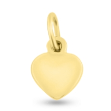 Billede af Vedhæng hjerte, massivt, H.10,5 br. 11,5 t. 2,8 mm. 1*0,05w/vs 14 kt.