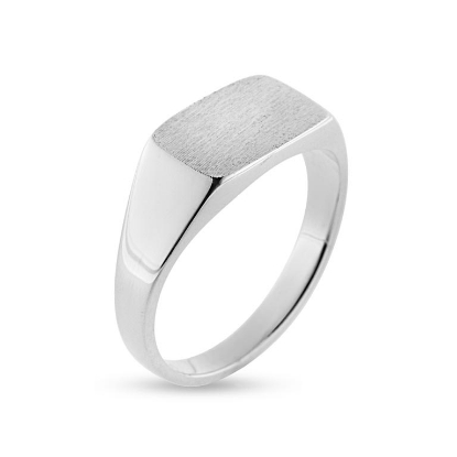 Billede af Herrering massiv lukket bund 14 kt.hvg.