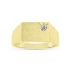 Billede af Herrering m. lukket bund syn. sten 8 kt. facon 5,9 gr. (prisen er excl. guld)