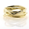 Billede af Ring med guldtråde 3 brillanter a 0,01 w/vs. 14 kt. (Trådring)