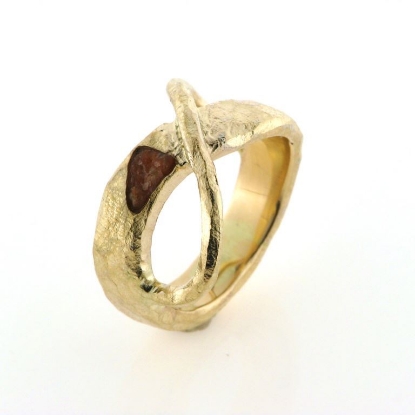 Billede af Ring med natur sten 14 kt. 