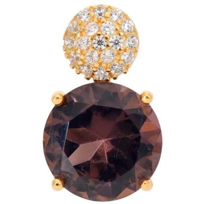 Billede af Nuni Copenhagen Madeleine Plum ørering forgyldt sølv m. cz (1 STK.)