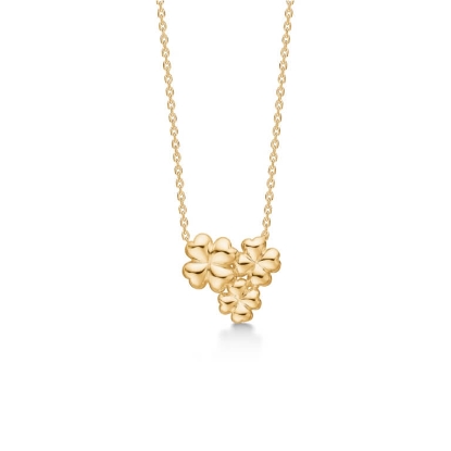 Billede af Mads Z "Clover Love" halskæde 14 kt. guld (42-45cm)