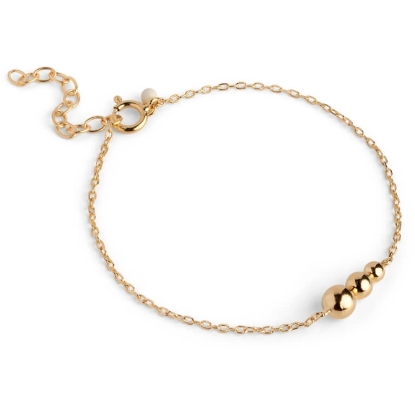 Billede af ENAMEL Copenhagen Trinity armbånd forgyldt sølv (15+3 cm)