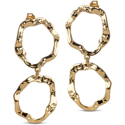 Billede af ENAMEL Copenhagen Miriam øreringe forgyldt sølv