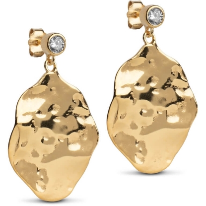 Billede af ENAMEL Copenhagen Marissa øreringe forgyldt sølv