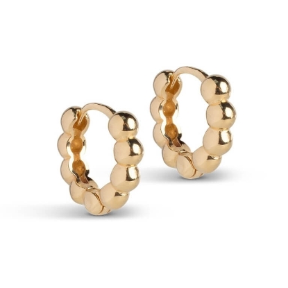 Billede af ENAMEL Copenhagen Ball Small øreringe forgyldt sølv