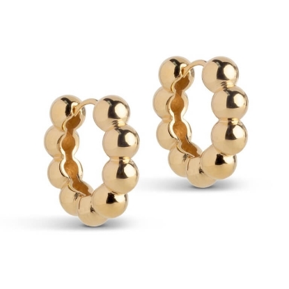 Billede af ENAMEL Copenhagen Ball Chunky øreringe forgyldt sølv