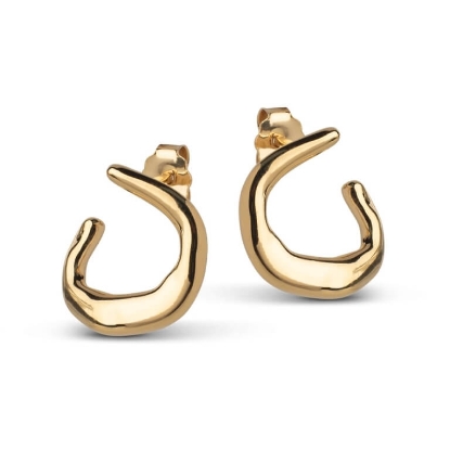 Billede af ENAMEL Copenhagen Inga øreringe forgyldt sølv