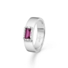Billede af Mads Z "Indigo" ring sølv m. granat (str. 54)