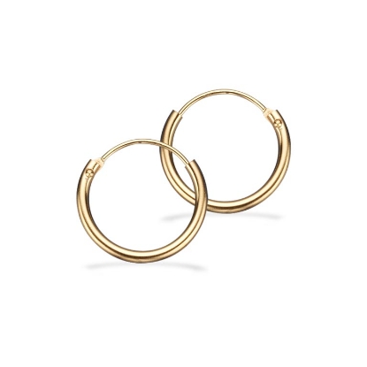 Billede af Creoler 1,2 x 13 mm. 8 kt.