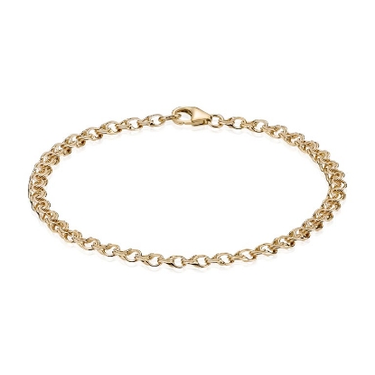 Billede af BNH armbånd bismark 14kt bredde 3,50mm 21cm (karabinlås)