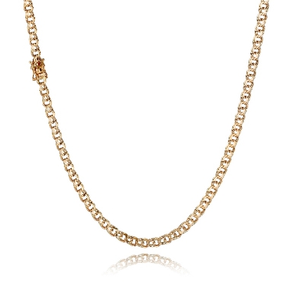 Billede af Kæde bismark 14kt bredde 4,00mm 42cm (Ligeløb)