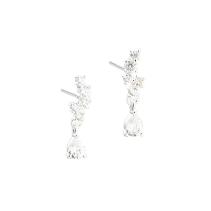 Billede af Aqua Dulce Aura øreringe sølv m. cz