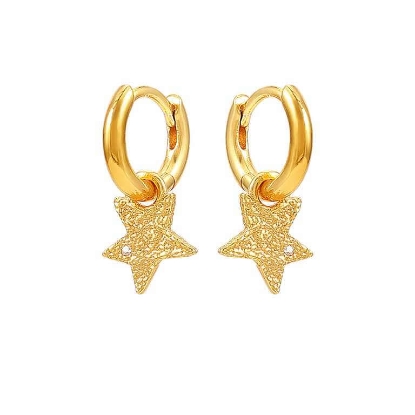 Billede af Hultquist Astra øreringe forgyldt sølv m. cz