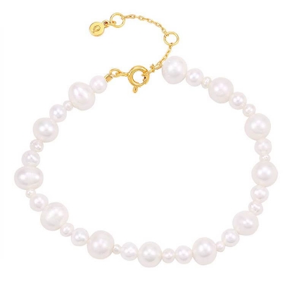 Billede af Hultquist Josephine armbånd forgyldt sølv m. fvp (17+3 cm)