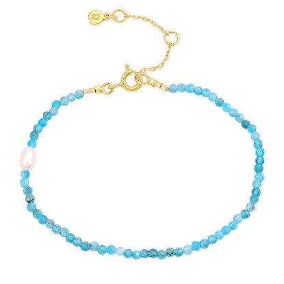 Billede af Hultquist Wren armbånd forgyldt sølv m. cz + fvp (17 + 3 cm)