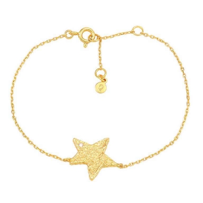 Billede af Hultquist Astra armbånd forgyldt sølv m. cz (16,5+3 cm)