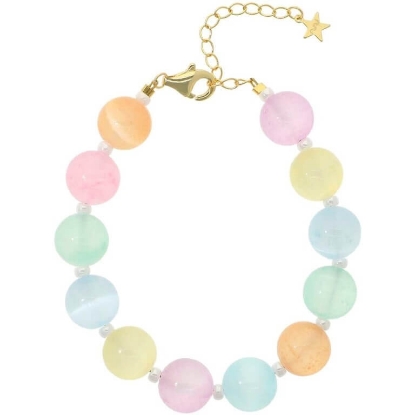 Billede af Nuni Copenhagen Jasmin Multi armbånd forgyldt sølv m. perler (17+3 cm)